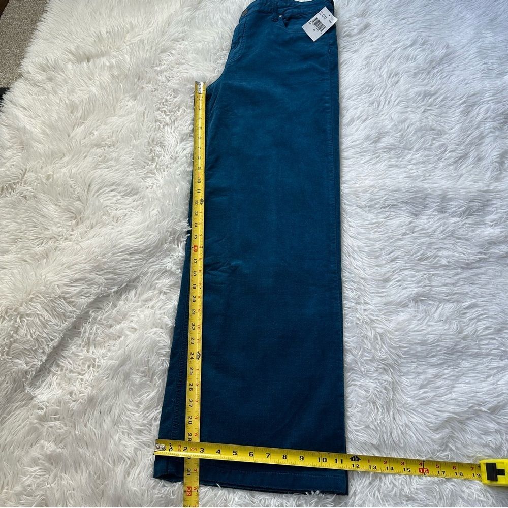 KUT from the Kloth High Rise Wide Leg Jeans 10 Teal Blue Soft Stretch Retro Boho - Picture 5 of 8